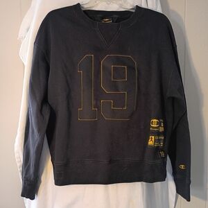 Champion Black and Gold Crewneck Sweater